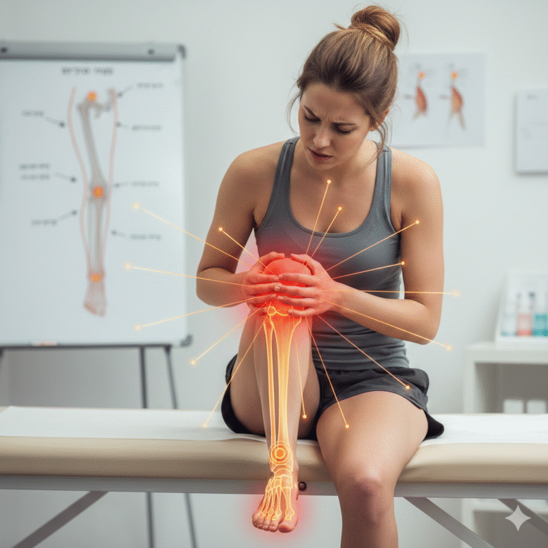 כאב בברך הפנימית - הפנימית - נקודות הקרנה משרירים מרוחקים