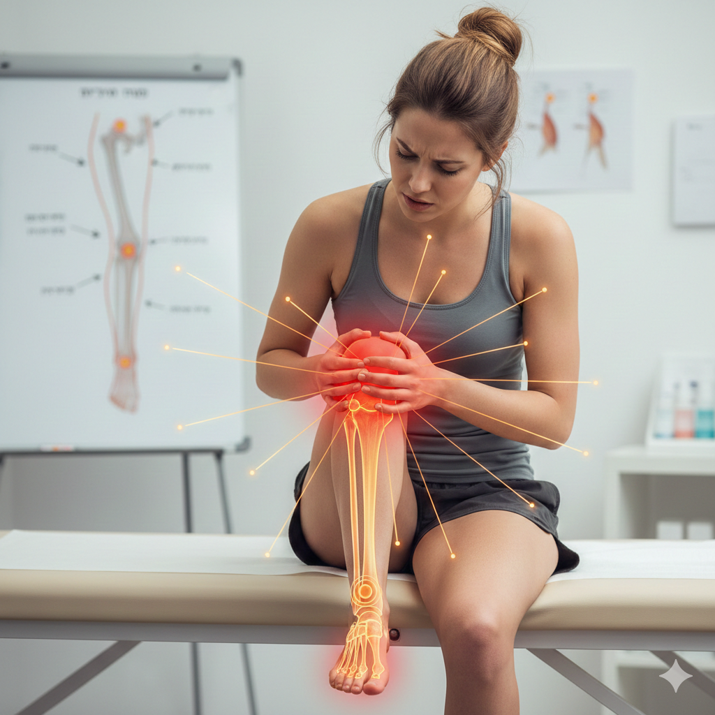 כאב בברך הפנימית - הפנימית - נקודות הקרנה משרירים מרוחקים