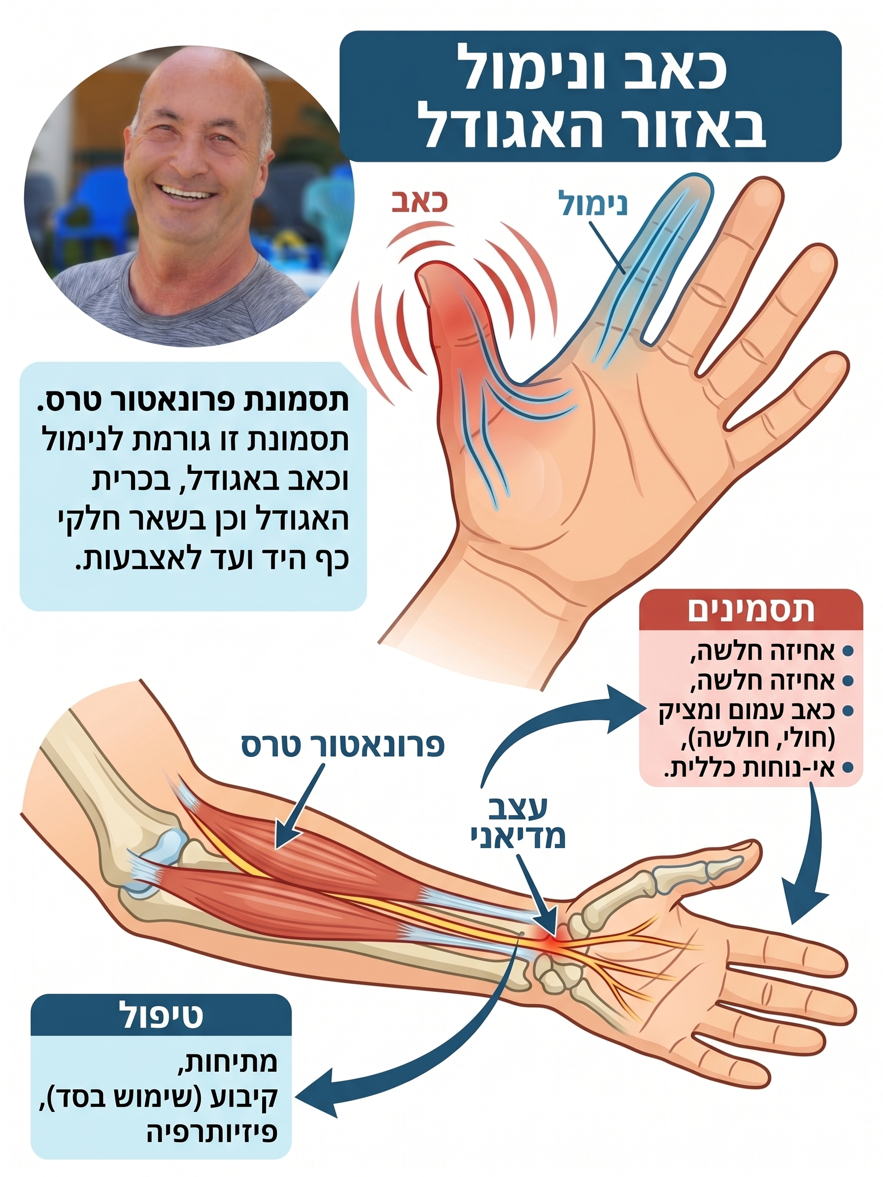כאבים ונימול באגודל היד, אבחון תנועתי בגישת פאשיקום | אריאל בנימין